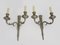 Wall Lights in Silver Bronze, 1950s, Set of 2 5