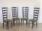 Lacquered Wooden Chairs, 1960s, Set of 4 1
