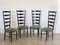 Lacquered Wooden Chairs, 1960s, Set of 4, Image 1