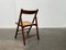 Mid-Century Wooden Folding Chairs with Viennese Wicker Seats, 1960s, Set of 2 6