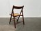 Mid-Century Wooden Folding Chairs with Viennese Wicker Seats, 1960s, Set of 2, Image 6