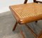 Mid-Century Wooden Folding Chairs with Viennese Wicker Seats, 1960s, Set of 2 17