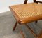 Mid-Century Wooden Folding Chairs with Viennese Wicker Seats, 1960s, Set of 2, Image 17