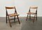 Mid-Century Wooden Folding Chairs with Viennese Wicker Seats, 1960s, Set of 2 21