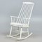Rocking Chair Scandinave Blanche, 1960s 1