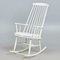 White Scandinavian Rocking Chair, 1960s 1