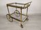 Vintage Trolley in Gilt Brass, 1970s, Image 3