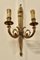 Large French Neoclassical Brass Twin Wall Lights, 1920s, Set of 4 7