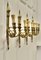 Large French Neoclassical Brass Twin Wall Lights, 1920s, Set of 4, Image 5