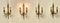 Große französische Neoklassizistische Doppel Wandlampen aus Messing, 1920er, 4 . Set 10