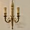 Large French Neoclassical Brass Twin Wall Lights, 1920s, Set of 4 1