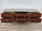 Mid-Century Chest of Drawers in Mahogany Briar with Decorated Glass Top, Italy, 1950s 16