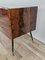 Mid-Century Chest of Drawers in Mahogany Briar with Decorated Glass Top, Italy, 1950s 3