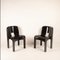 Universal Chairs 4869 Schwarz von Joe Colombo für Kartell, 1960er, 2er Set 1