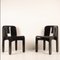 Universal Chairs 4869 Black by Joe Colombo for Kartell, 1960s, Set of 2 3