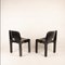 Chaises Universal 4869 Noires par Joe Colombo pour Kartell, 1960s, Set de 2 4