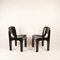 Chaises Universal 4869 Noires par Joe Colombo pour Kartell, 1960s, Set de 2 6