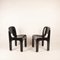 Universal Chairs 4869 Black by Joe Colombo for Kartell, 1960s, Set of 2 6