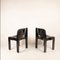 Universal Chairs 4869 Schwarz von Joe Colombo für Kartell, 1960er, 2er Set 5