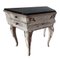 Antique Italian Side Table with Black Marble Top and Drawers on the Side 6