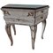 Antique Italian Side Table with Black Marble Top and Drawers on the Side 1