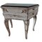 Antique Italian Side Table with Black Marble Top and Drawers on the Side, Image 1