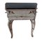 Antique Italian Side Table with Black Marble Top and Drawers on the Side 5