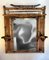 Specchio artigianale in bambù dipinto a mano con mensola attribuita a Perret & Vibert, 1890, Immagine 1