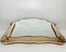 Mid-Century Art Deco Mirror with Rose Glass Scalloped Edge Frame 3