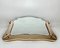 Mid-Century Art Deco Mirror with Rose Glass Scalloped Edge Frame 4