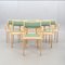 Swedish Stackable Beech Chairs, 1970s, Set of 6, Image 1