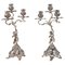 Art Nouveau Silver Candleholders with Putti, 1890s, Set of 2 1