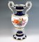 Grand Vase à Poignée Meissen avec Peintures de Bouquet et Or de Leuteritz 2