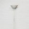 Lámpara de pie Torchiere francesa de metal esmaltado blanco atribuida a SCE, años 70, Imagen 3