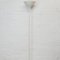 Lámpara de pie Torchiere francesa de metal esmaltado blanco atribuida a SCE, años 70, Imagen 1