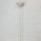 Lámpara de pie Torchiere francesa de metal esmaltado blanco atribuida a SCE, años 70, Imagen 5