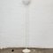 Lámpara de pie Torchiere francesa de metal esmaltado blanco atribuida a SCE, años 70, Imagen 7