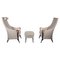 Highback Lounge Chairs and Footstool by Umberto Asnago, 1980, Set of 3, Image 1