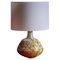 Italian Grey and Yellow Table Lamp in with Floral Decor, 1960s, Image 1
