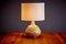 Italian Grey and Yellow Table Lamp in with Floral Decor, 1960s, Image 6