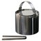 Cylinda Stainless Steel Ice Bucket with Tongs by Arne Jacobsen for Stelton, 1970s, Set of 2 1