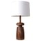 Lathe Turned Walnut Table Lamp by Michael Rozell, Image 1