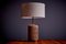 Ceramic Table Lamp with Walnut Base by Brent Bennett, Image 4