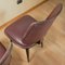 Vintage Burgundy Chairs in Burgundy from Umberto Mascagni, 1950s, Set of 4, Image 5