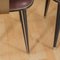 Vintage Burgundy Chairs in Burgundy from Umberto Mascagni, 1950s, Set of 4 7