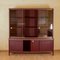 Bouble-Bodied Sideboard Upholstered in Burgundy Leatherette Burgundy, 1950s, Image 3