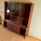 Bouble-Bodied Sideboard Upholstered in Burgundy Leatherette Burgundy, 1950s 7