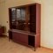 Bouble-Bodied Sideboard Upholstered in Burgundy Leatherette Burgundy, 1950s 4