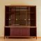 Bouble-Bodied Sideboard Upholstered in Burgundy Leatherette Burgundy, 1950s 10