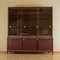 Bouble-Bodied Sideboard Upholstered in Burgundy Leatherette Burgundy, 1950s 15